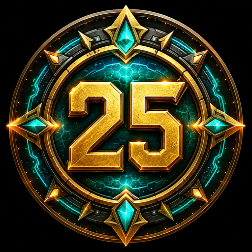 Level 25 achievement badge