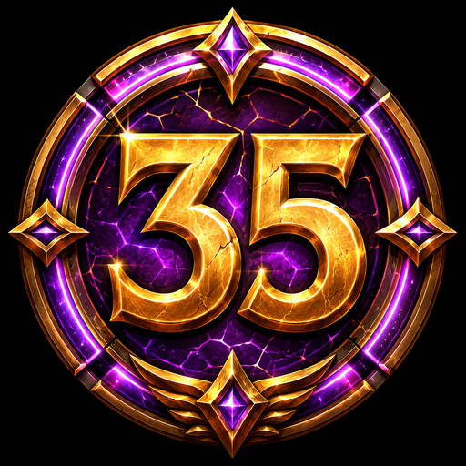 Level 35 achievement badge